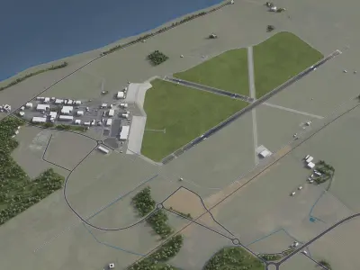 Inverness Airport Low-poly 3D model