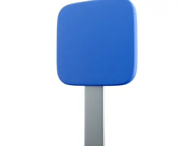 3d public toilet road sign 3D model