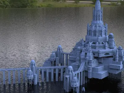 Sir Lancelot Castle Fortress city 1 3D model