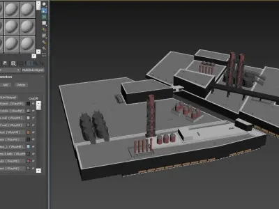 Factory building 3D model