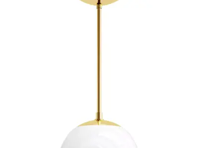 Color-Cadbury-Pendant-8 pendant light with glass shade and br... 3D model