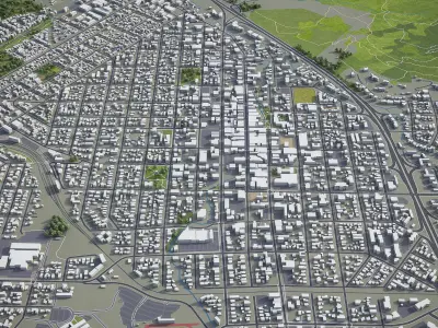 San Luis Obispo  Low-poly 3D model