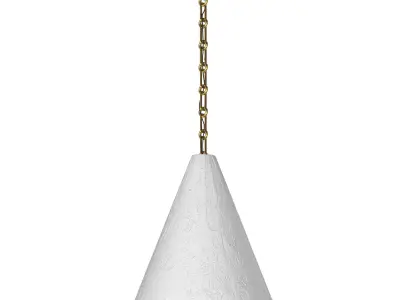 GILDED PLASTER CONE HANGING LIGHT 3D model