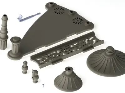 Spiral stair for dollshouse 3D print model