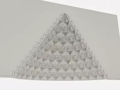 Mukarnas pyramid on wall Low-poly 3D model