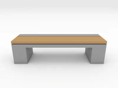 Bench Park 1 3D model