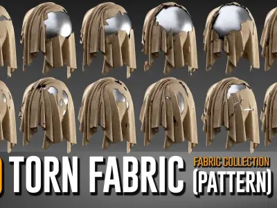 40 Torn fabric Collection- VOL 04 Texture