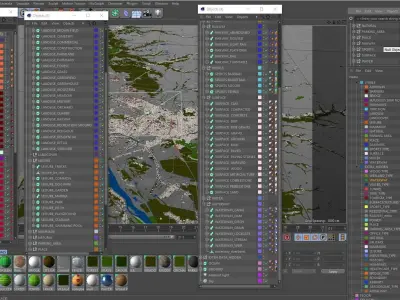 Upper Manhattan New York 2 September 2020 Low-poly 3D model