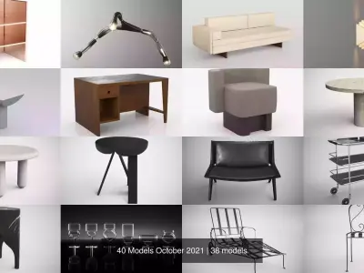 40 Models October 2021 3D Model Pack