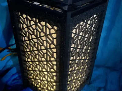 Kumiko Japanese Shoji Lantern - Bishamon-Kikkou 3D print model