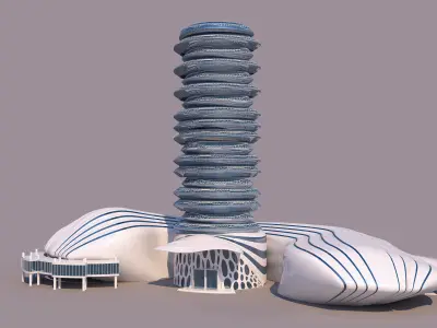 0114 - Organic Skyscraper 3D model