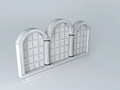 3 Section Window Free 3D model