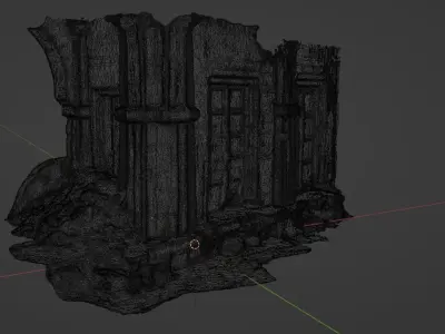 Old Fort Ruin Doors 3D model
