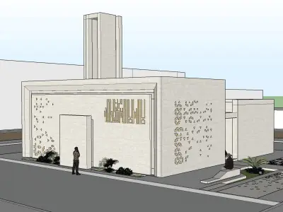 Mosque islamic design 3D model