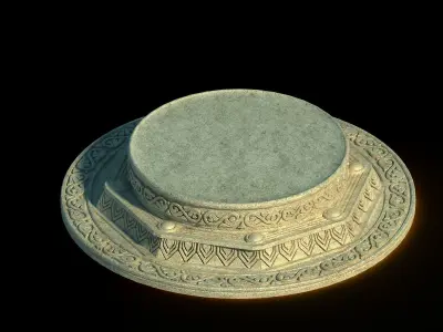 Stone - Round base 3D model