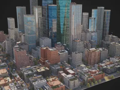 Realistic City S5 MAYA Low-poly 3D model