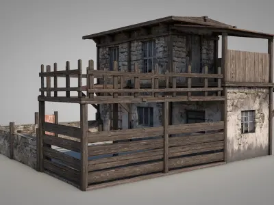 Anatolian Village House 3 Low-poly 3D model