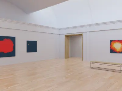 Art Museum Gallery Interior 20 Low-poly 3D model