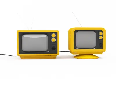 old tv retro television 3d model  3D model