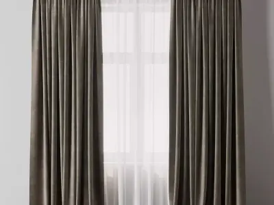Collection Rod Curtain 001 3D Model Pack