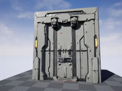 Sci-Fi Doors Pack - Game-Ready UE4 Assets Low-poly 3D model