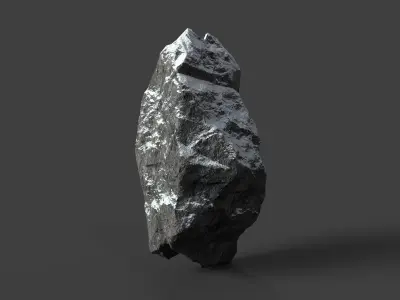 Snowy Rock 4-11 Low-poly 3D model