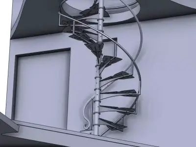 Helical stair 3D model