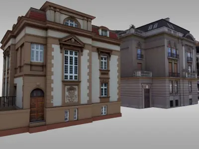 City Villas Pack Low-poly 3D model