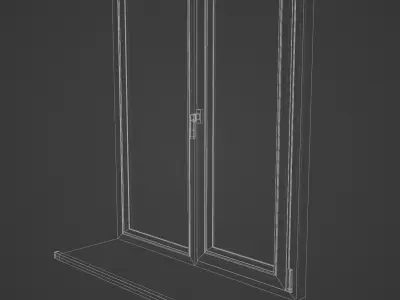 PVC window Low-poly 3D model