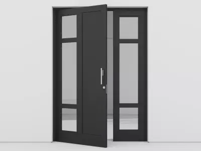 Aluminium door 43 3D model