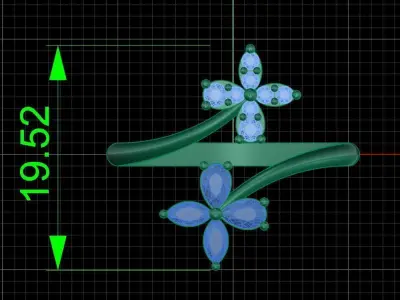 Jewelry ring 405 3D print model