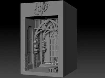 Lamp Book nook Great hall of Hogwarts Harry Potter 3D print model