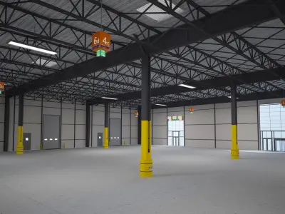 Exhibition Hall Warehouse 4 3D model