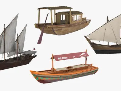  Wooden Traditional Boats Collection 3 