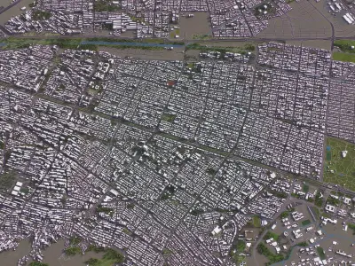 Mashhad - 3D City Model Low-poly 3D model