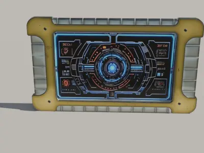 Sci-fi Touch Pad Low-poly 3D model