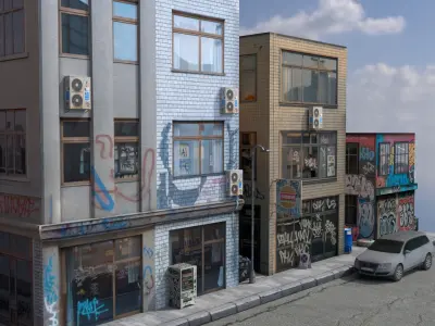 Street Scene Outerio Scene 3D 3D model