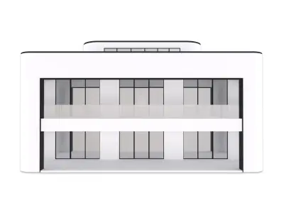 Villa Scene  Low-poly 3D model