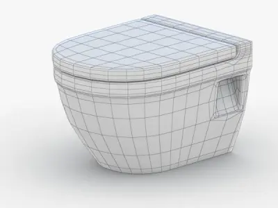 1539 - Toilet Low-poly 3D model