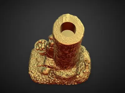 Golf Candle Holder decoration 3D print model