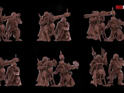 Renegade Death Division - Heavy Support Squad - Heretics 3D print model