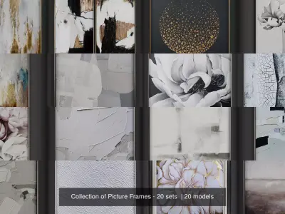 Collection of Picture Frames - 20 sets  3D Model Pack order