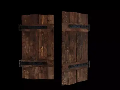 Shutters - Volets Low-poly 3D model