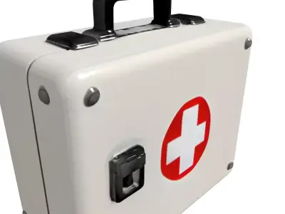 First Aid Kit Medical Box Low-poly 3D model