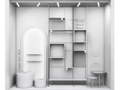 Shop Window-green 3D model