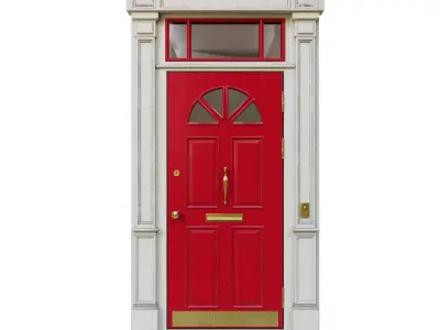 Entrance classic door 06 3D model