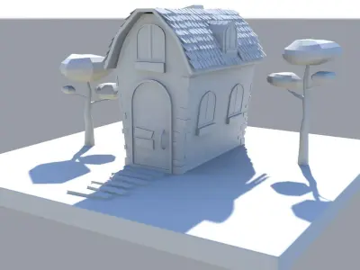 Cartoon House High Quality 3D model