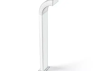 Modern Exterior Standing Lamp 3D Model 3D model