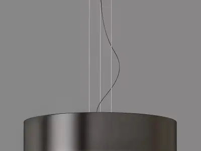 Wide LED Drum Chandelier 3D model