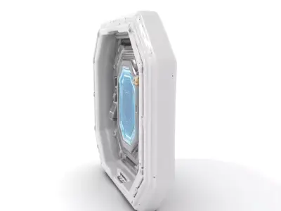 Futuristic Steel Door model pack Low-poly 3D model